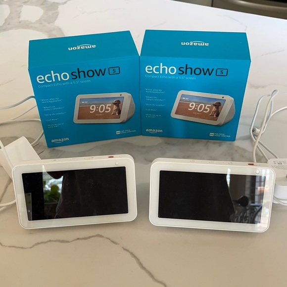 Amazon Other - Amazon Echo Show 5 Bundle (2) - EUC - 5.5” screen